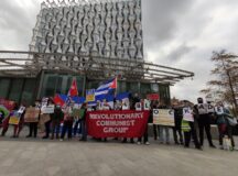 London protest against the illegal blockade of Cuba